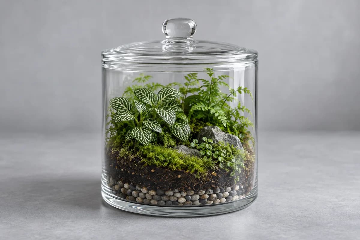 AI concept: Forest in a jar